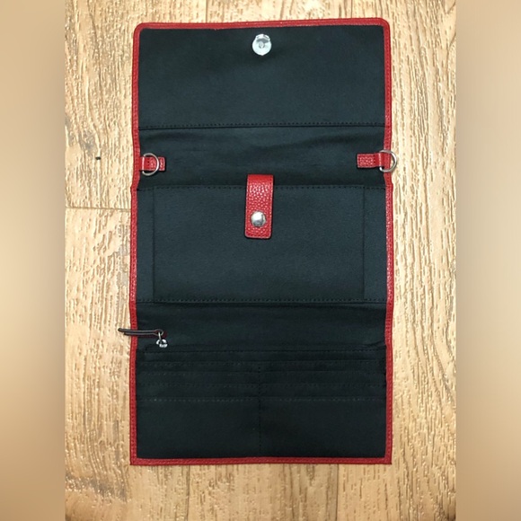 Vince Camuto Vintage Red Clutch Wallet With Crossbody Rings - Picture 2 of 7